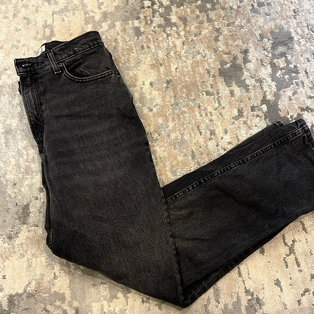 Abercrombie & Fitch The 90s Straight Ultra High Rise Black Jeans size 26 short
